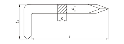 SQUARE NAILS WITH ENLARGED L-SHAPED HEAD №7811-7111