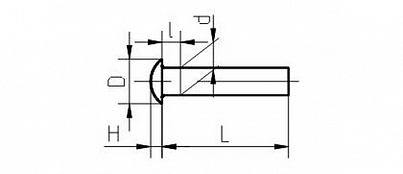 ROUND HEAD RIVETS ACCURACY CLASS B GOST 10299-80