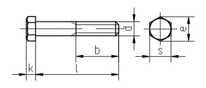 HEXAGON HEAD BOLTS PRODUCT GRADE B DIN EN ISO 4014 (DIN931)