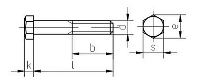 REDUCED HEXAGON HEAD BOLTS ACCURACY CLASS A PROPERTY CLASS 5.8, 8.8, 10.9 GOST 7808-70