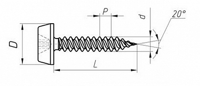 SELF-TAPPING CHEESE HEAD SCREWS TU BY 400024166.013-2008